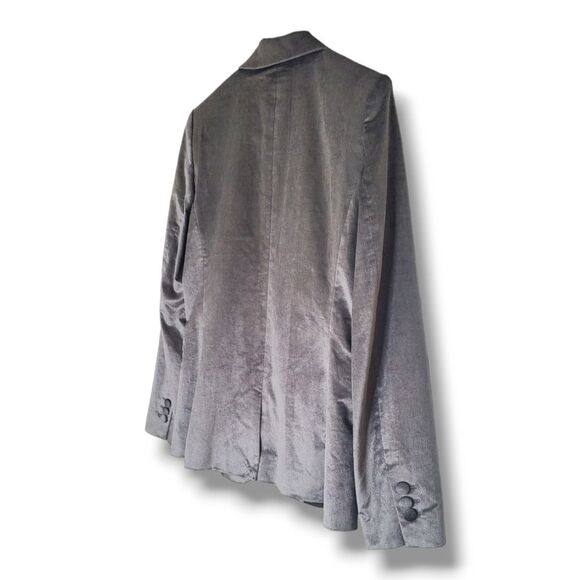 NWT FRAME Classic Blazer in Grey Velvet Sz 4 - Picture 14 of 16